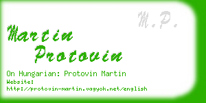 martin protovin business card